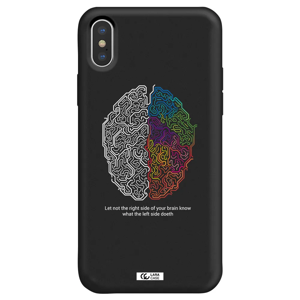 Brain Apple iPhone XS Silicone black Case