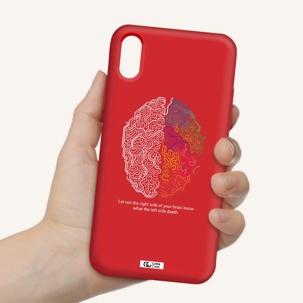 Brain Apple iPhone XS Silicone Imperial Red Case
