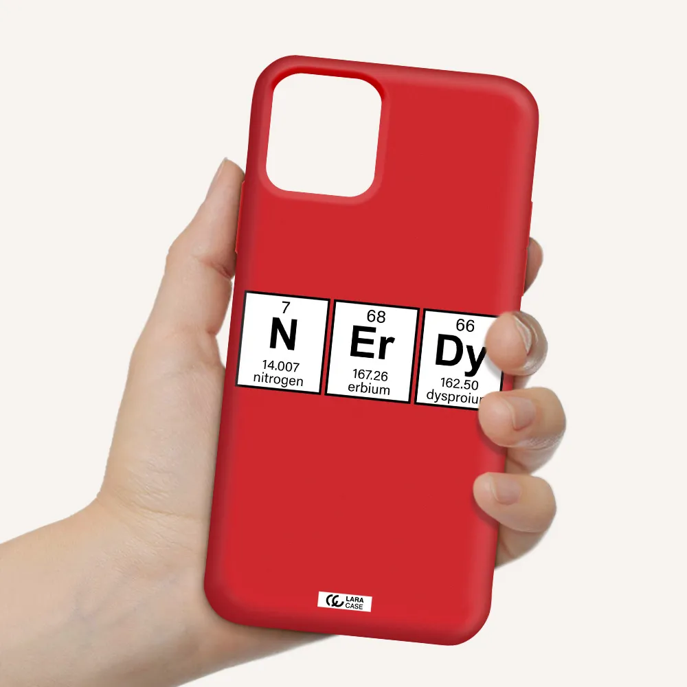 Nerdy Chemical Apple iPhone 11 pro Silicone Imperial Red Case
