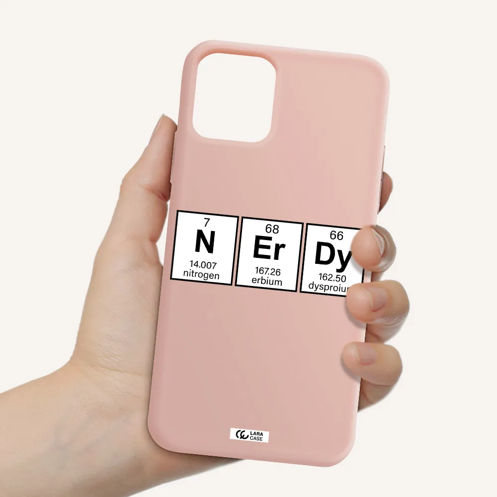 Nerdy Chemical Apple iPhone 11 pro Silicone pastel pink Case
