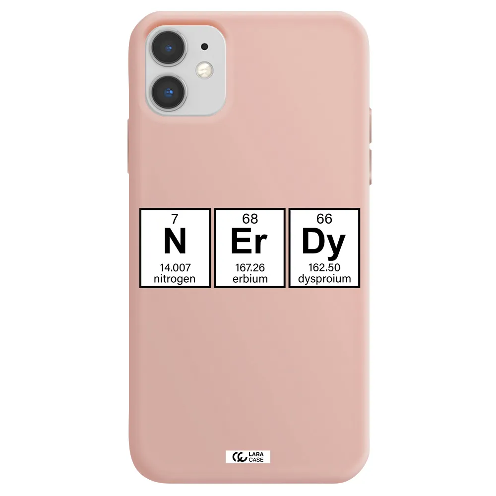 Nerdy Chemical Apple iPhone 11 Silicone pastel pink Case