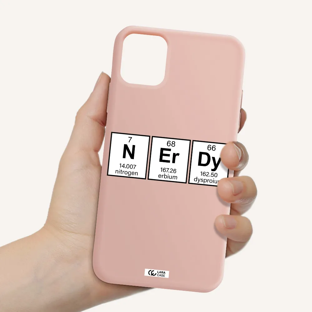 Nerdy Chemical Apple iPhone 11 Silicone pastel pink Case