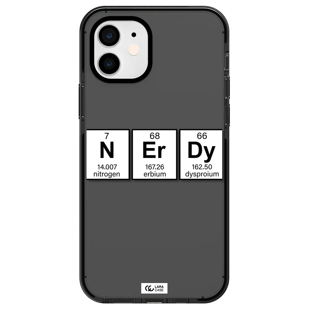 Nerdy Chemical Apple iPhone 12 impact Smoke Black Case