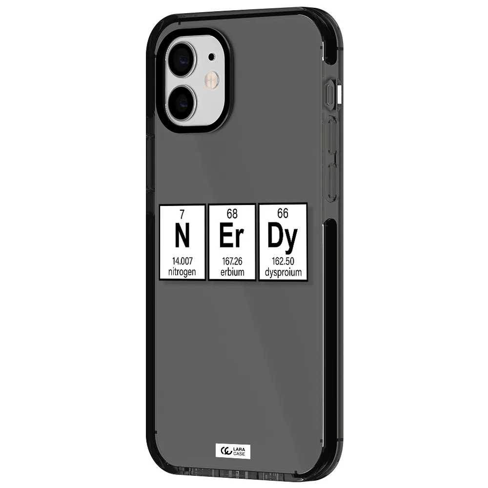 Nerdy Chemical Apple iPhone 12 impact Smoke Black Case
