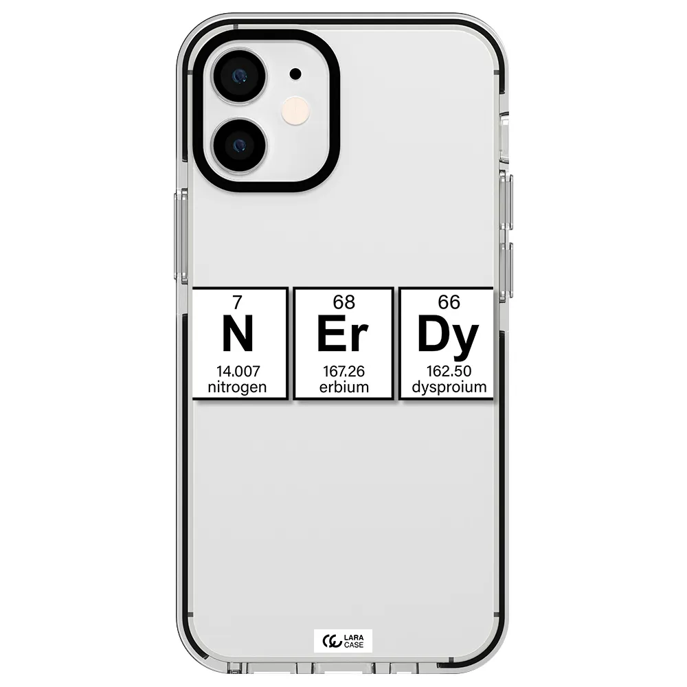 Nerdy Chemical Apple iPhone 12 mini impact black border Case