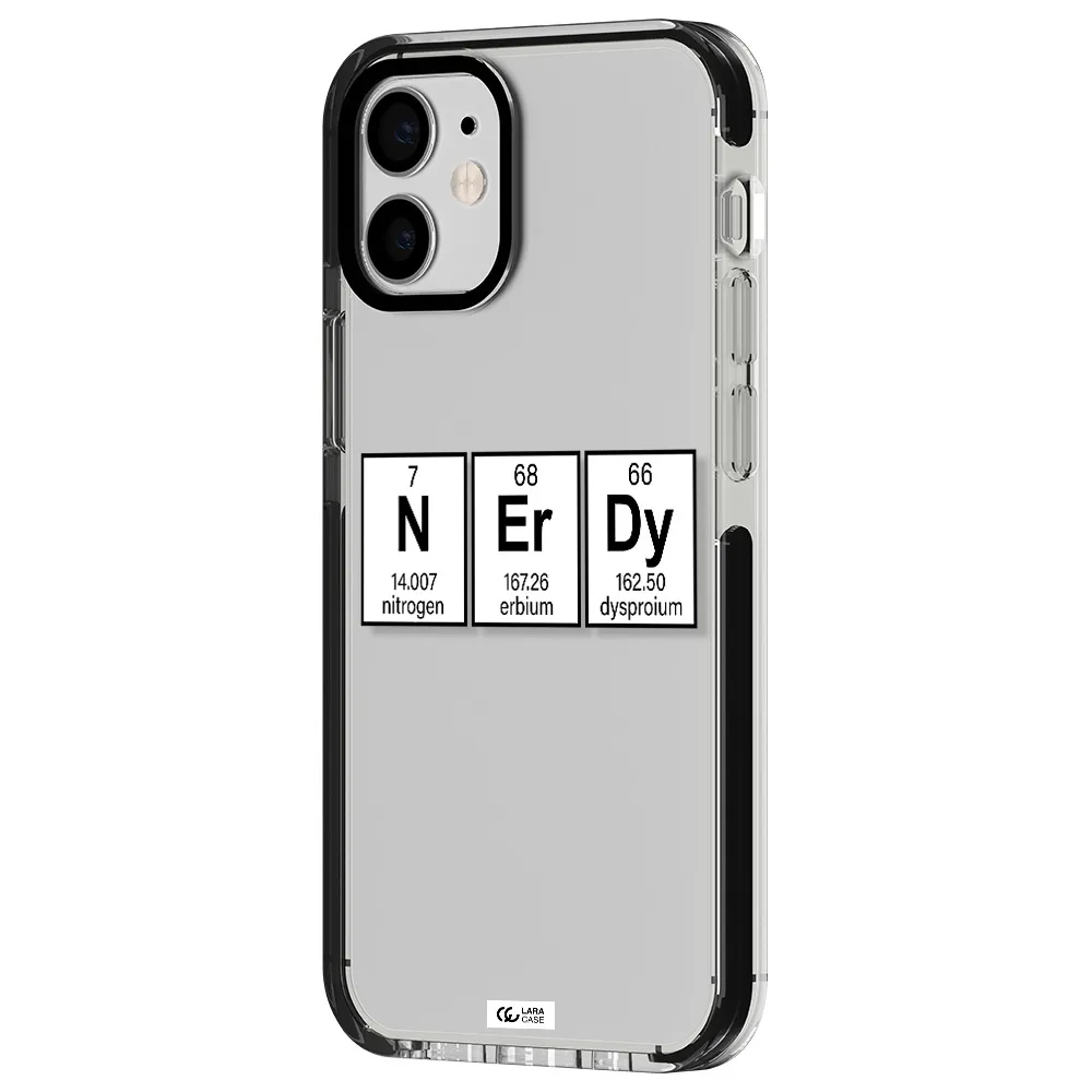 Nerdy Chemical Apple iPhone 12 mini impact black border Case