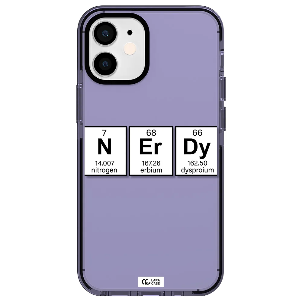 Nerdy Chemical Apple iPhone 12 mini impact Lilac Case
