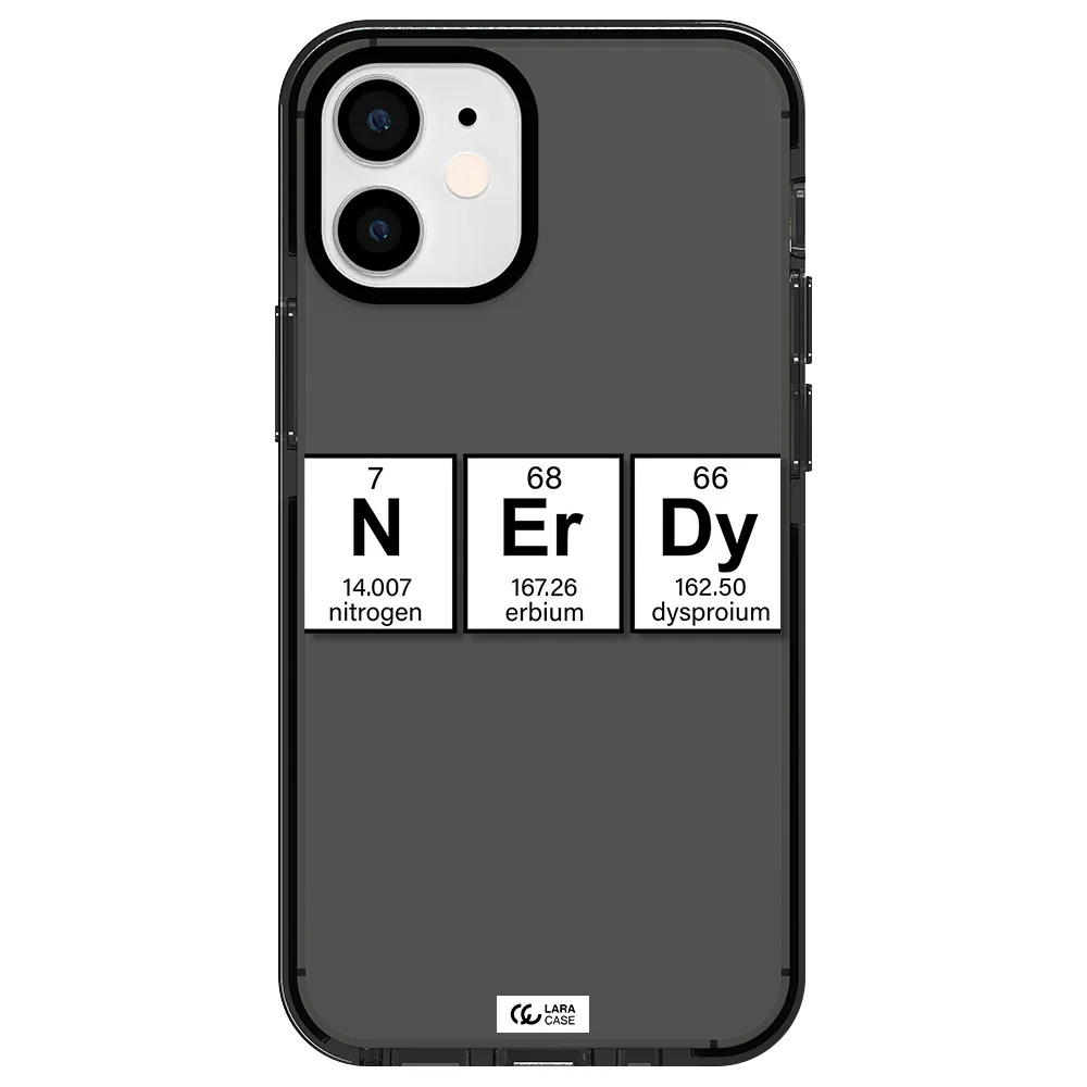 Nerdy Chemical Apple iPhone 12 mini impact Smoke Black Case