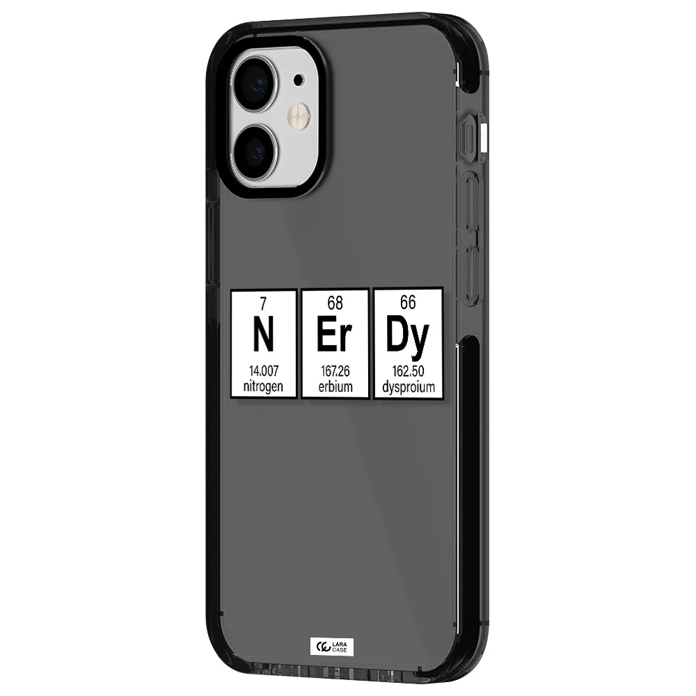 Nerdy Chemical Apple iPhone 12 mini impact Smoke Black Case