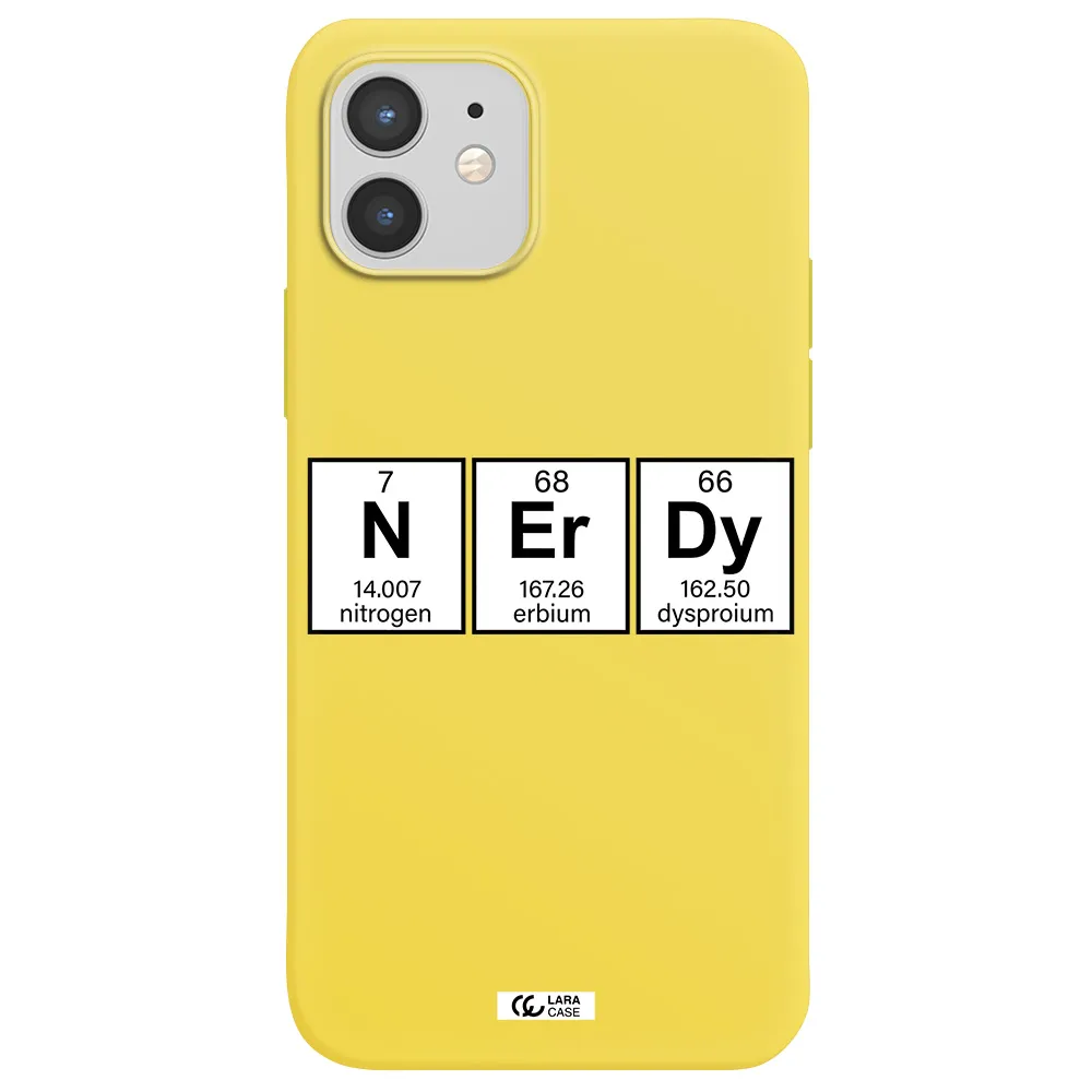 Nerdy Chemical Apple iPhone 12 mini Silicone canary yellow Case