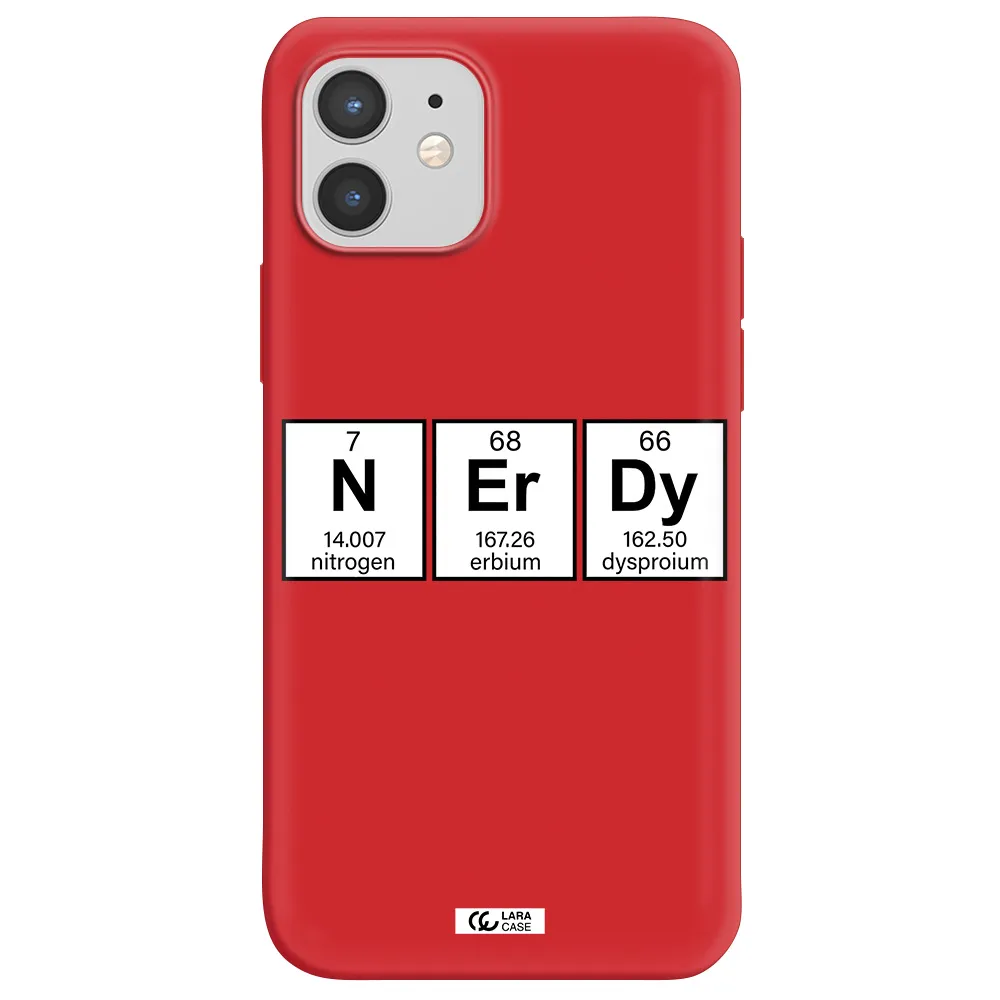 Nerdy Chemical Apple iPhone 12 mini Silicone Imperial Red Case