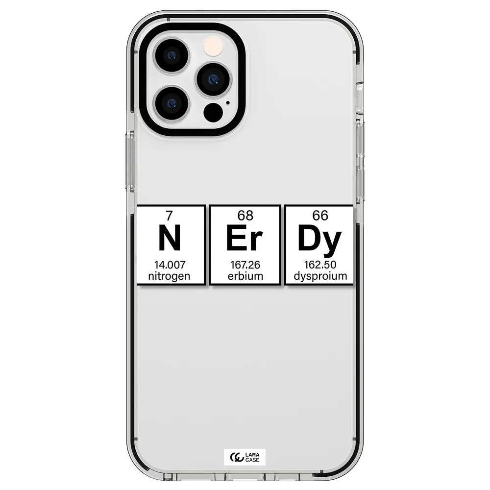 Nerdy Chemical Apple iPhone 12 pro impact black border Case