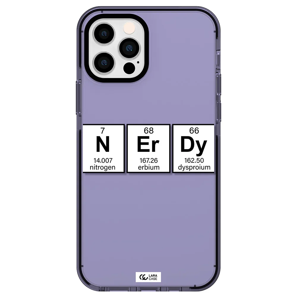 Nerdy Chemical Apple iPhone 12 pro impact Lilac Case