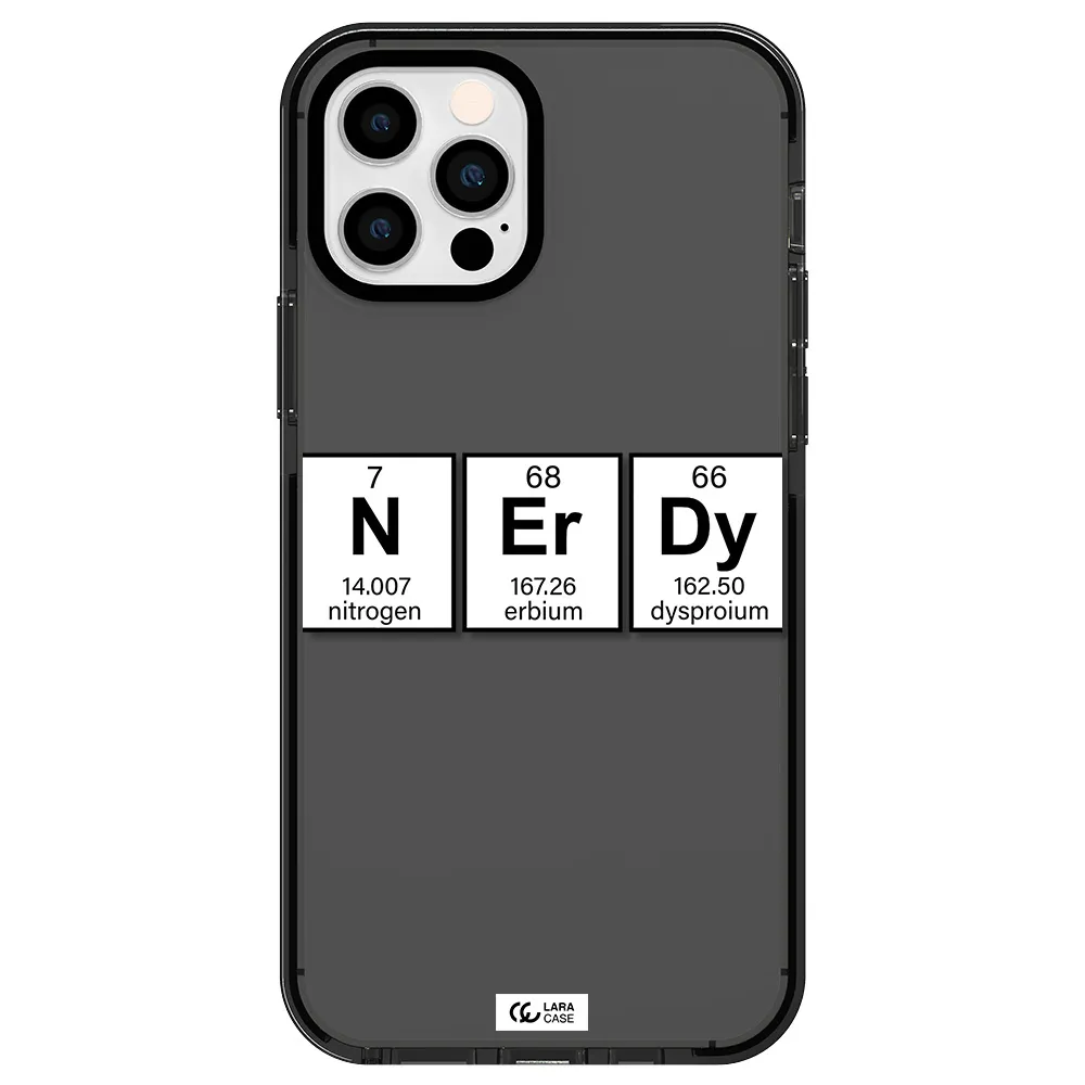 Nerdy Chemical Apple iPhone 12 pro impact Smoke Black Case