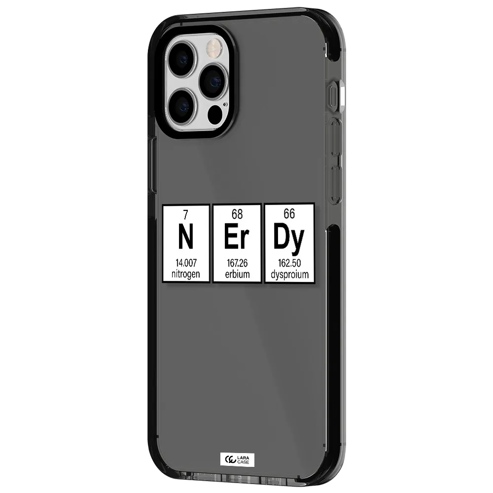 Nerdy Chemical Apple iPhone 12 pro impact Smoke Black Case