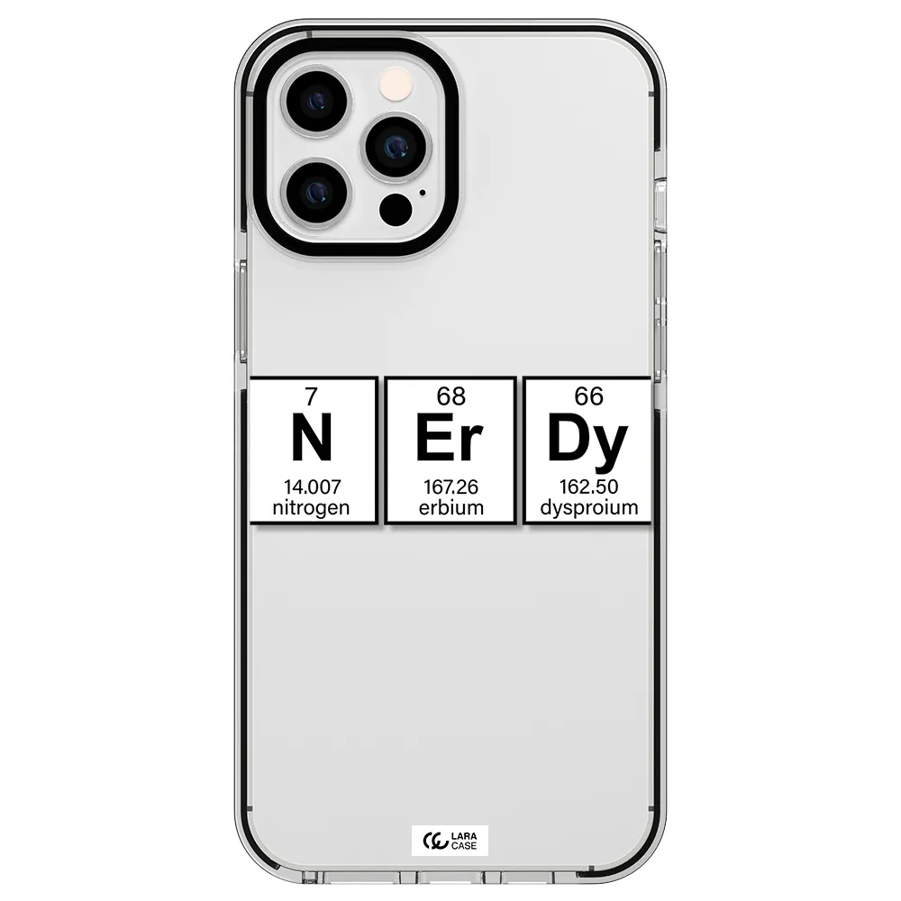 Nerdy Chemical Apple iPhone 12 pro max impact black border Case