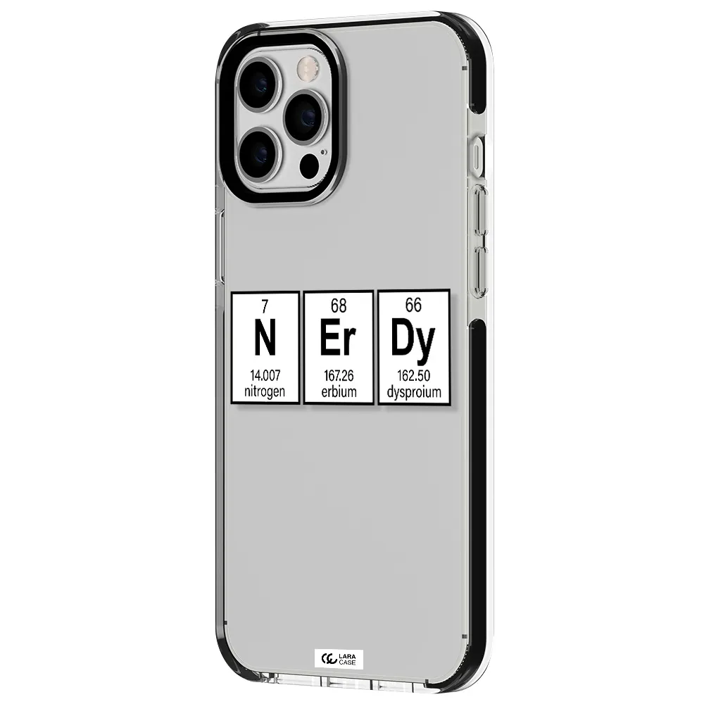 Nerdy Chemical Apple iPhone 12 pro max impact black border Case