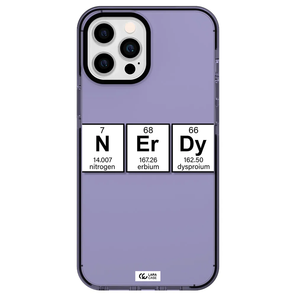 Nerdy Chemical Apple iPhone 12 pro max impact Lilac Case