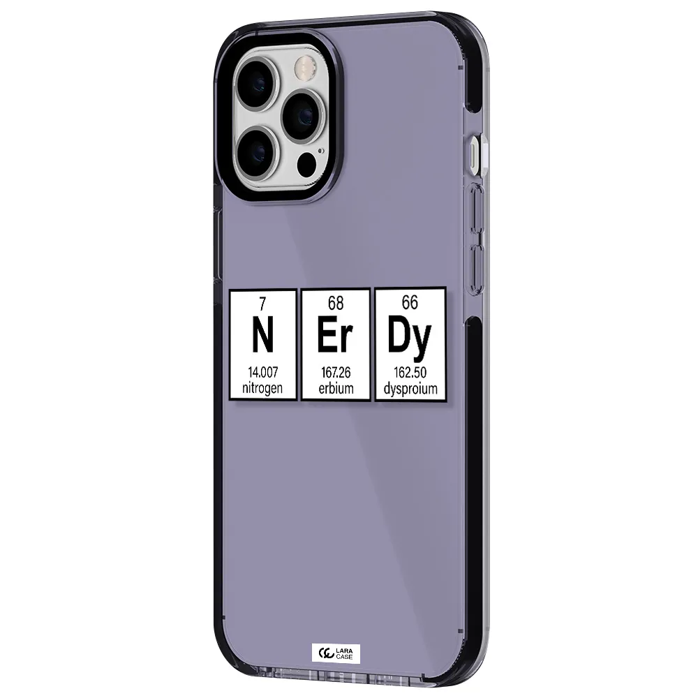 Nerdy Chemical Apple iPhone 12 pro max impact Lilac Case