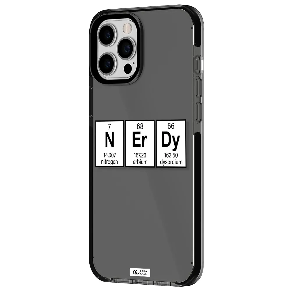 Nerdy Chemical Apple iPhone 12 pro max impact Smoke Black Case