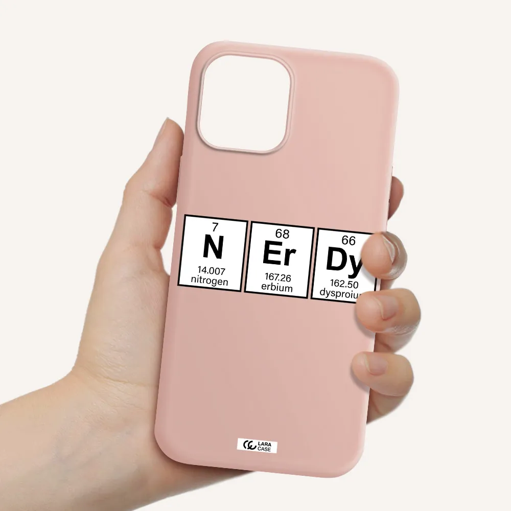 Nerdy Chemical Apple iPhone 12 pro max Silicone pastel pink Case