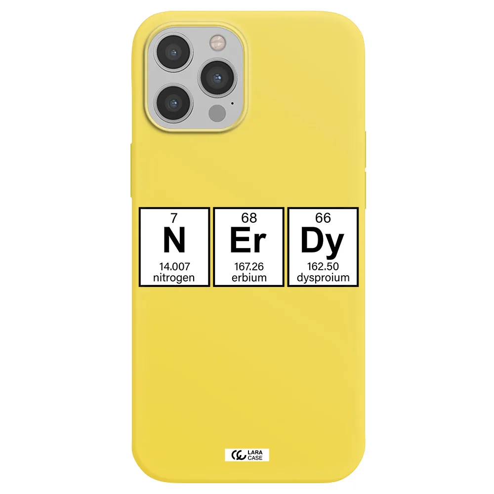 Nerdy Chemical Apple iPhone 12 pro Silicone canary yellow Case