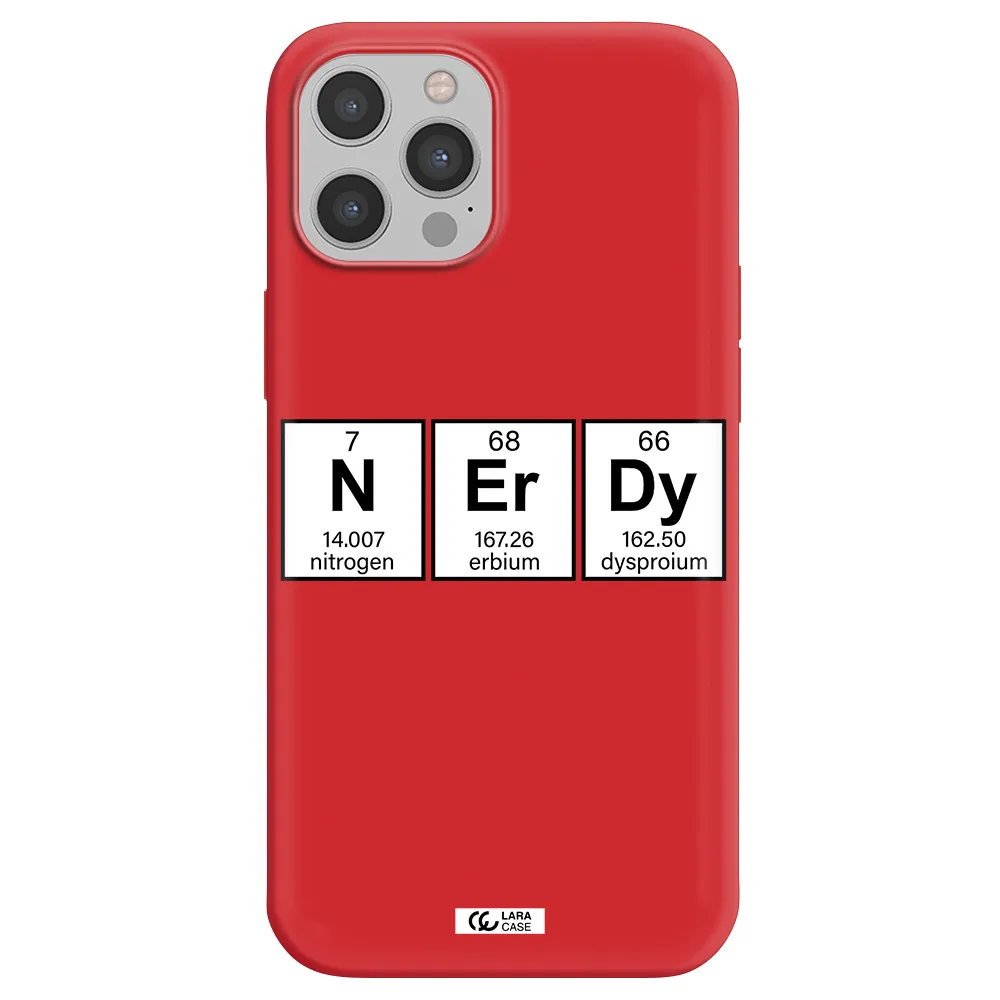 Nerdy Chemical Apple iPhone 12 pro Silicone Imperial Red Case
