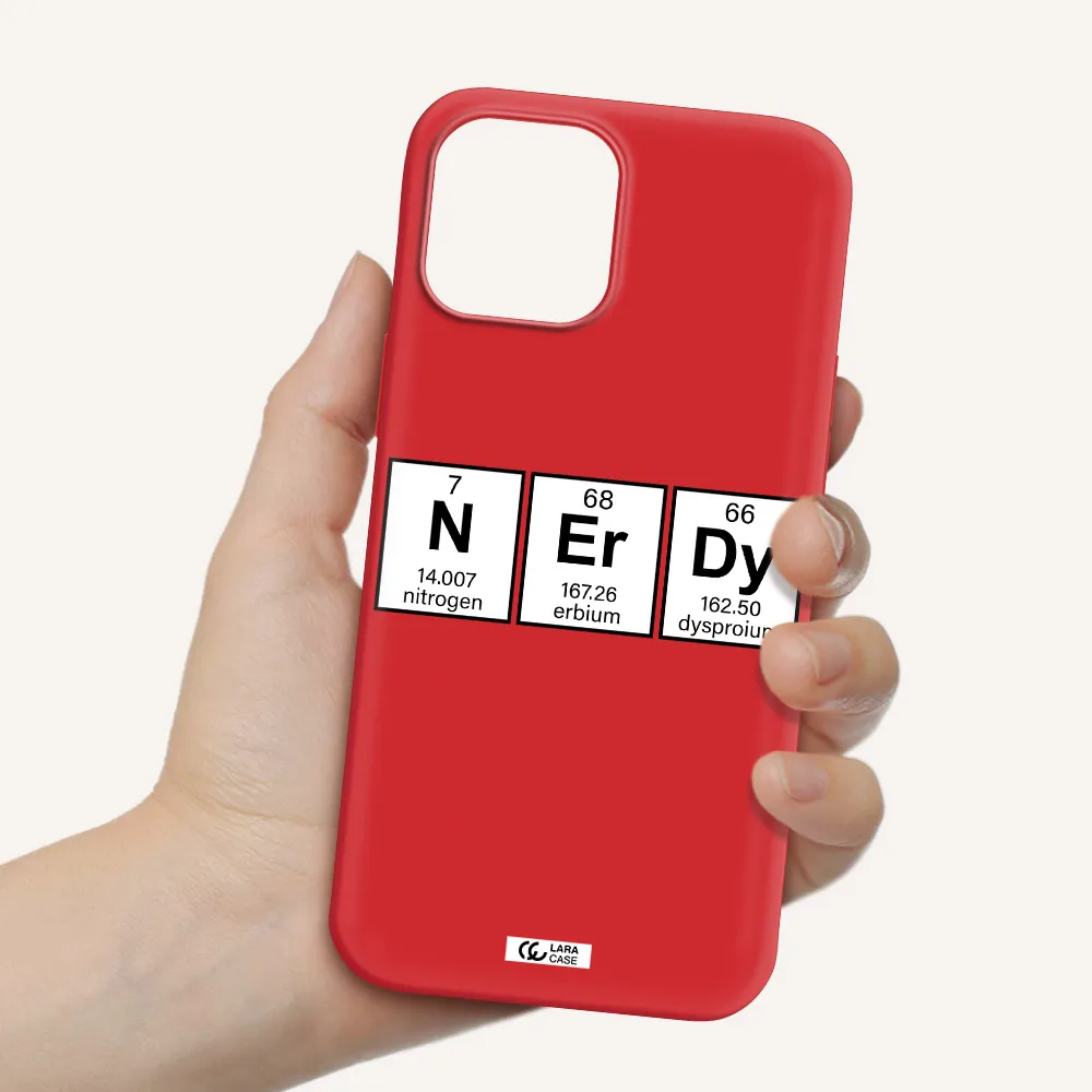 Nerdy Chemical Apple iPhone 12 pro Silicone Imperial Red Case