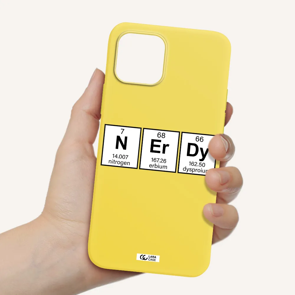 Nerdy Chemical Apple iPhone 12 Silicone canary yellow Case
