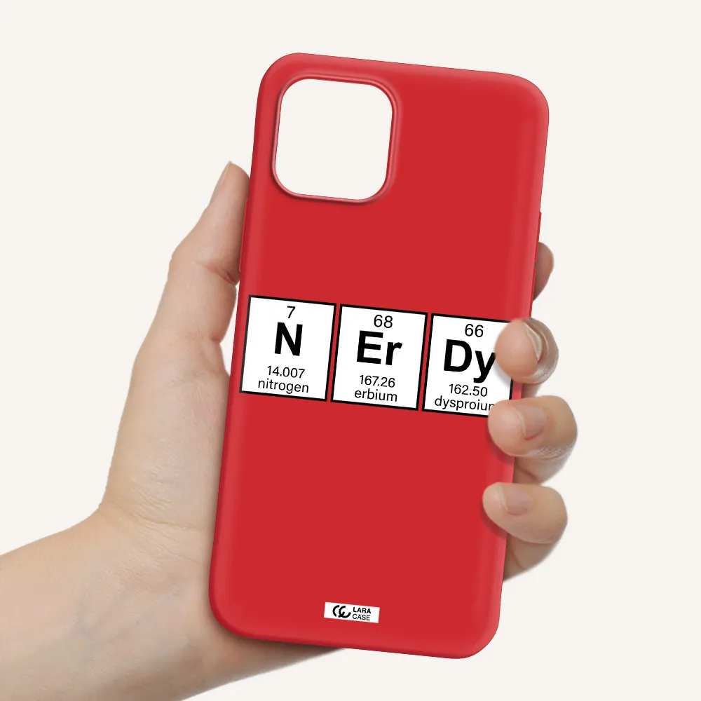 Nerdy Chemical Apple iPhone 12 Silicone Imperial Red Case