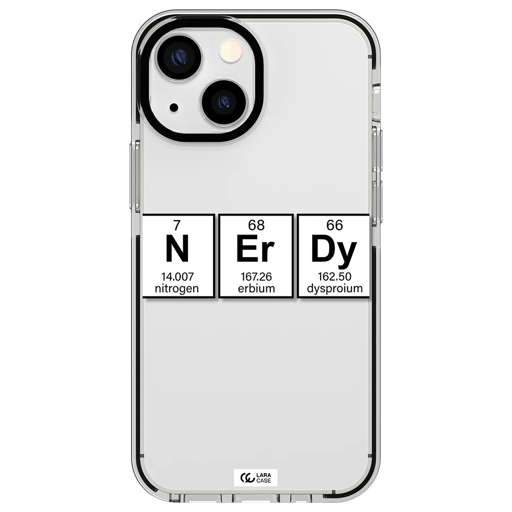 Nerdy Chemical Apple iPhone 13 mini impact black border Case