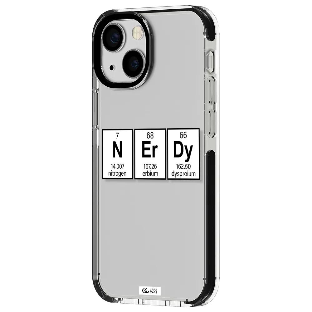 Nerdy Chemical Apple iPhone 13 mini impact black border Case