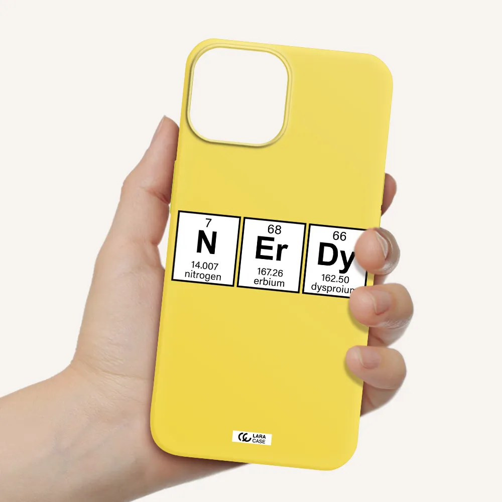 Nerdy Chemical Apple iPhone 13 mini Silicone canary yellow Case