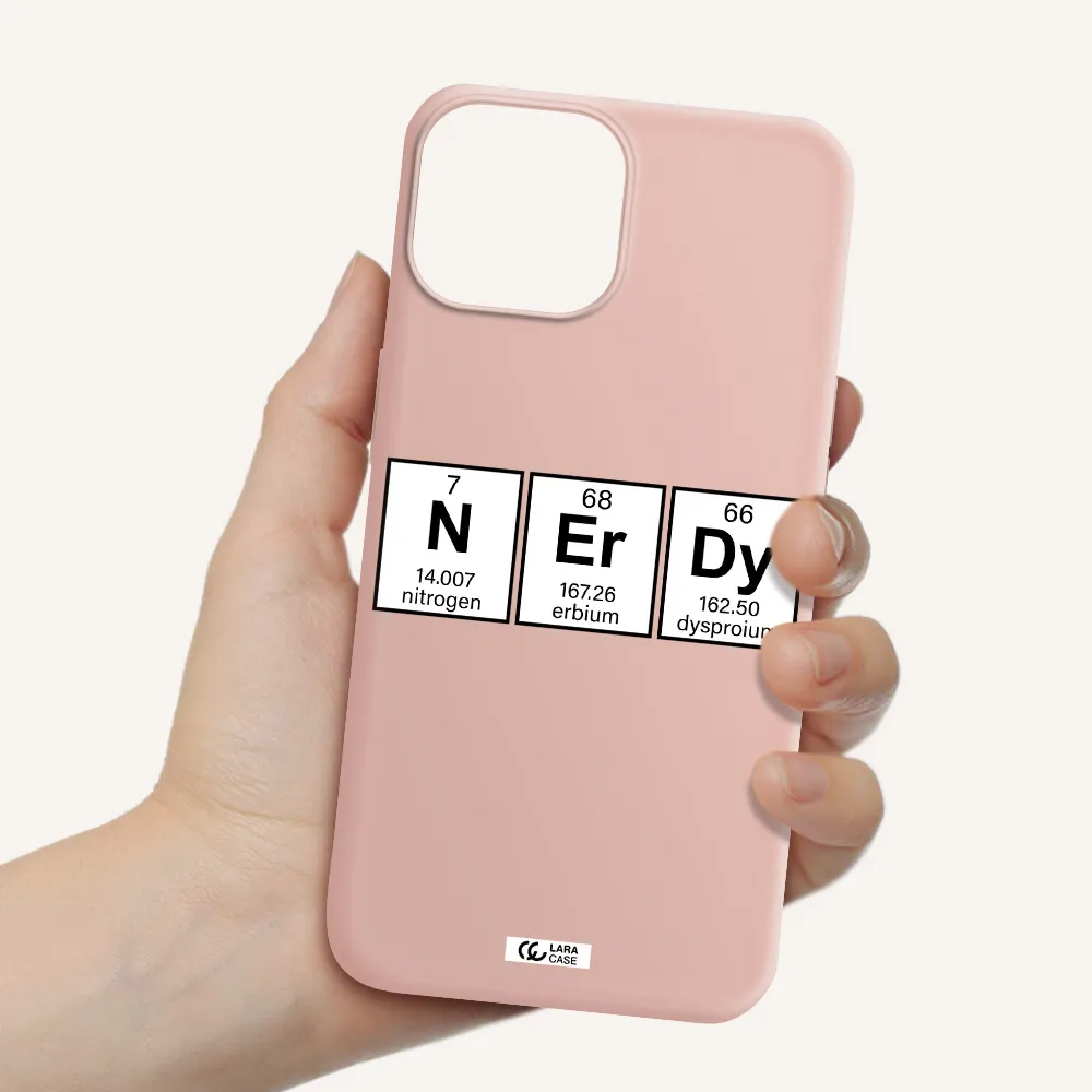 Nerdy Chemical Apple iPhone 13 mini Silicone pastel pink Case