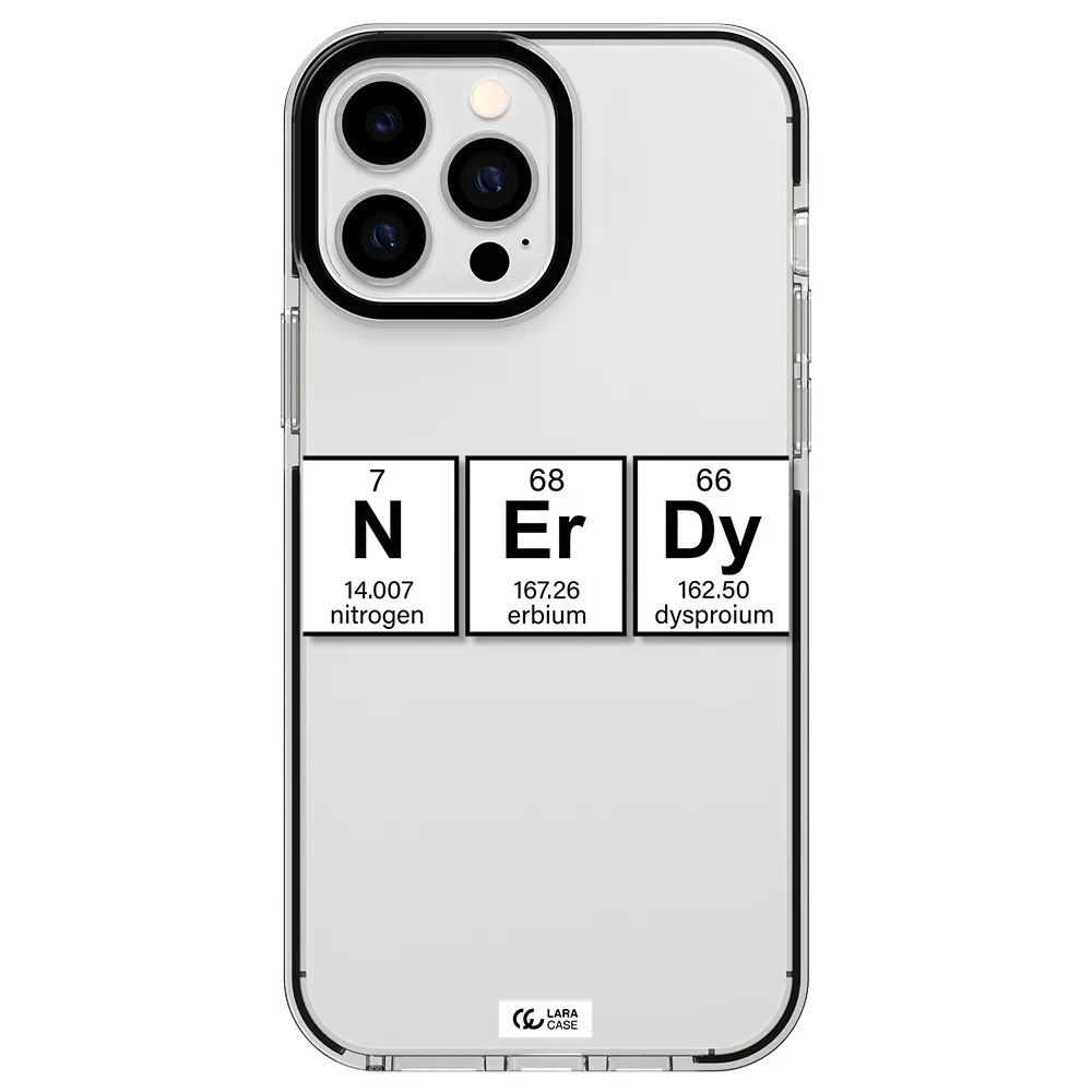 Nerdy Chemical Apple iPhone 13 Pro Max impact black border Case
