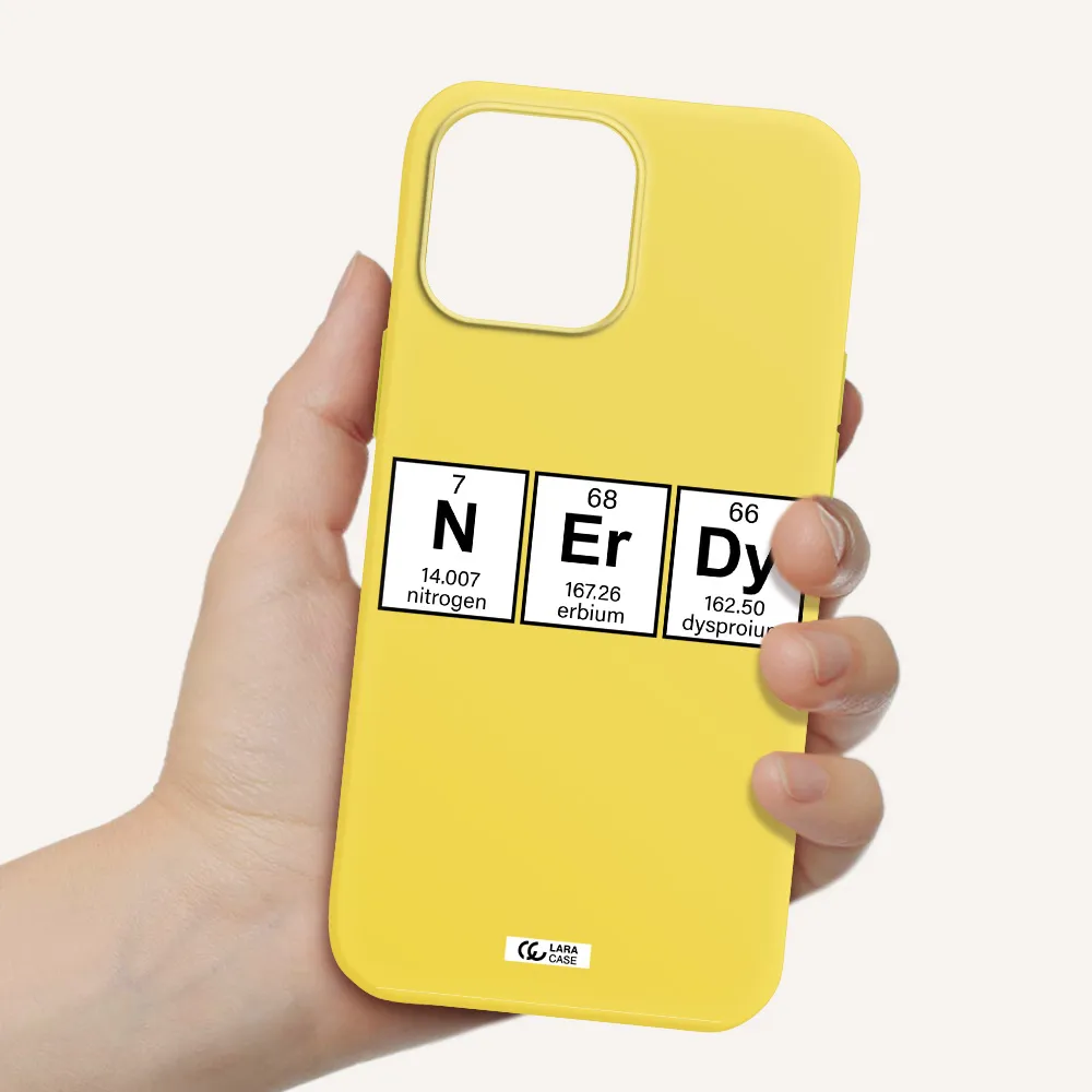 Nerdy Chemical Apple iPhone 13 Pro Max Silicone canary yellow Case