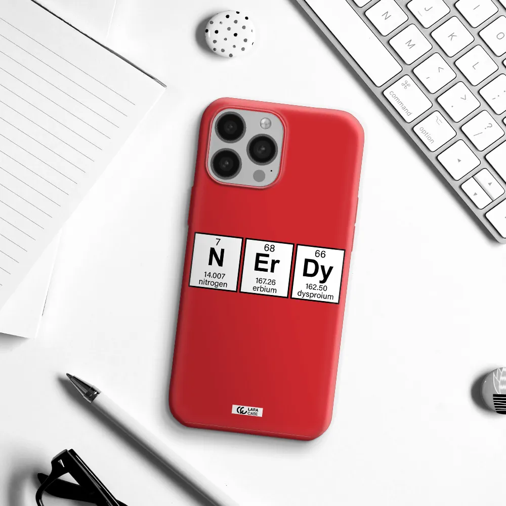 Nerdy Chemical Apple iPhone 13 Pro Max Silicone Imperial Red Case