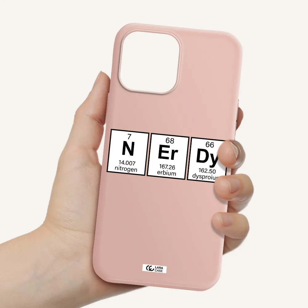 Nerdy Chemical Apple iPhone 13 Pro Max Silicone pastel pink Case
