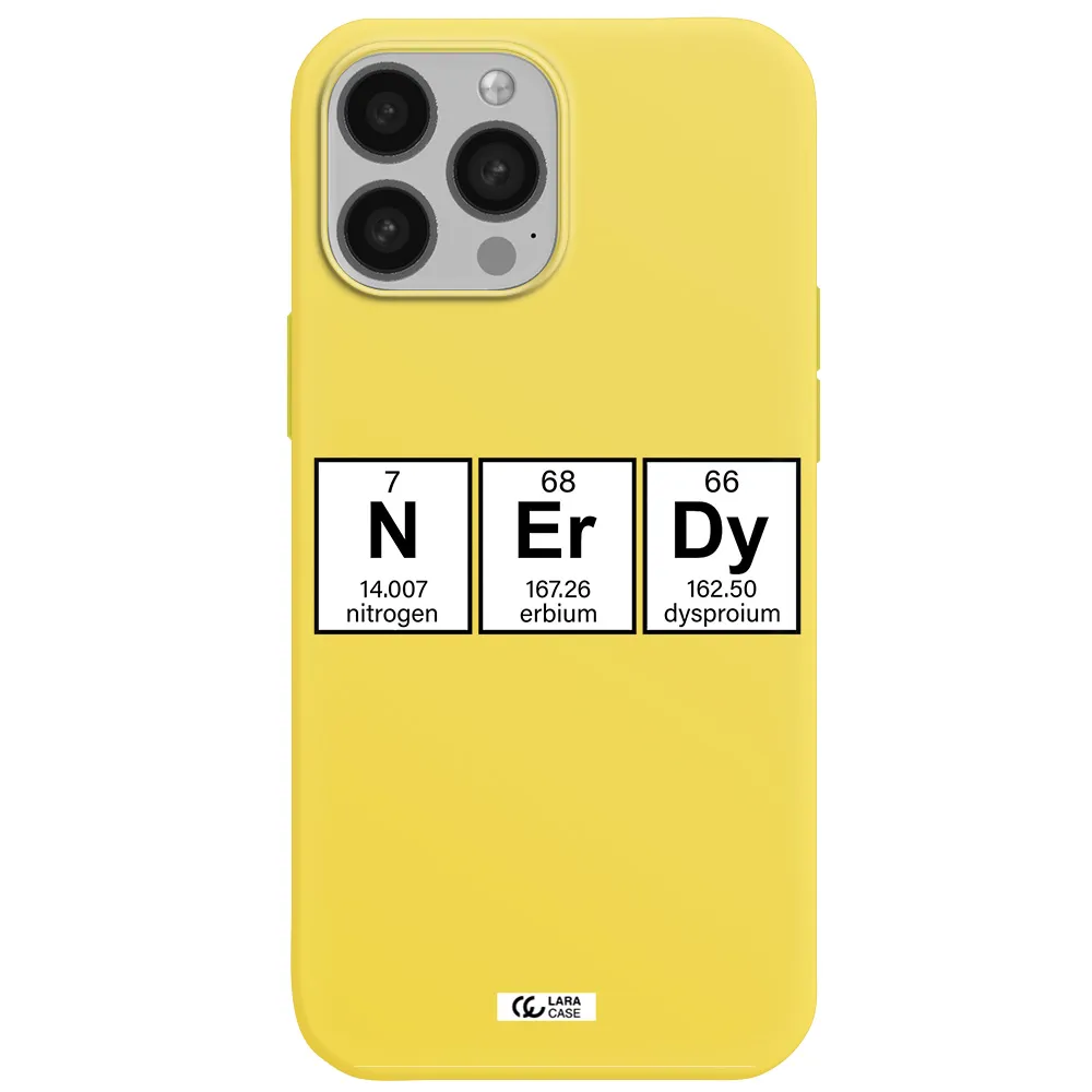 Nerdy Chemical Apple iPhone 13 Pro Silicone canary yellow Case