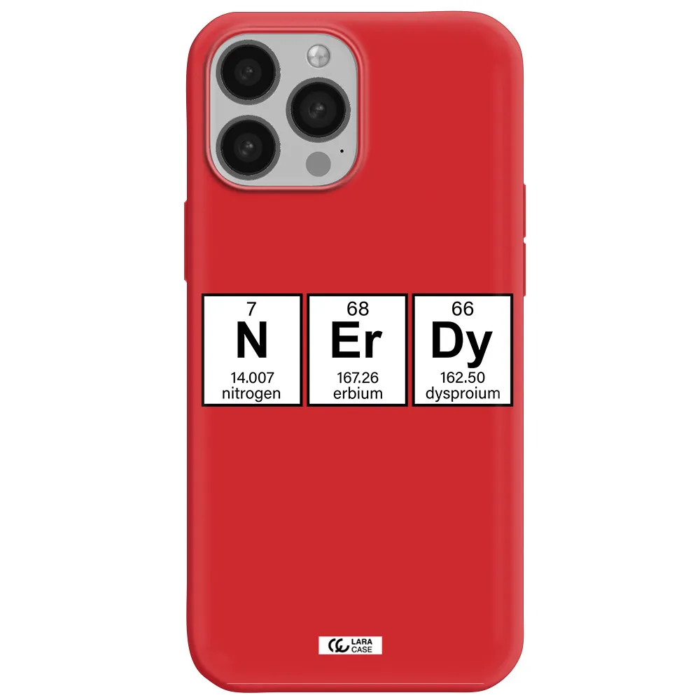 Nerdy Chemical Apple iPhone 13 Pro Silicone Imperial Red Case