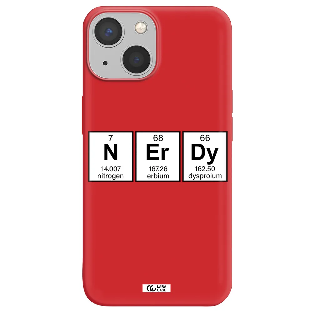 Nerdy Chemical Apple iPhone 13 Silicone Imperial Red Case