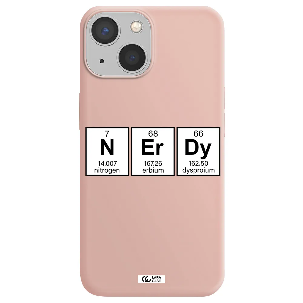 Nerdy Chemical Apple iPhone 13 Silicone pastel pink Case