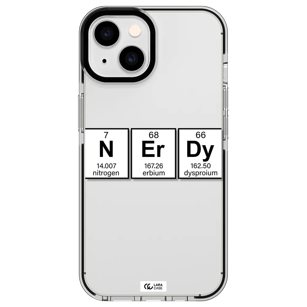 Nerdy Chemical Apple iPhone 14 impact black border Case