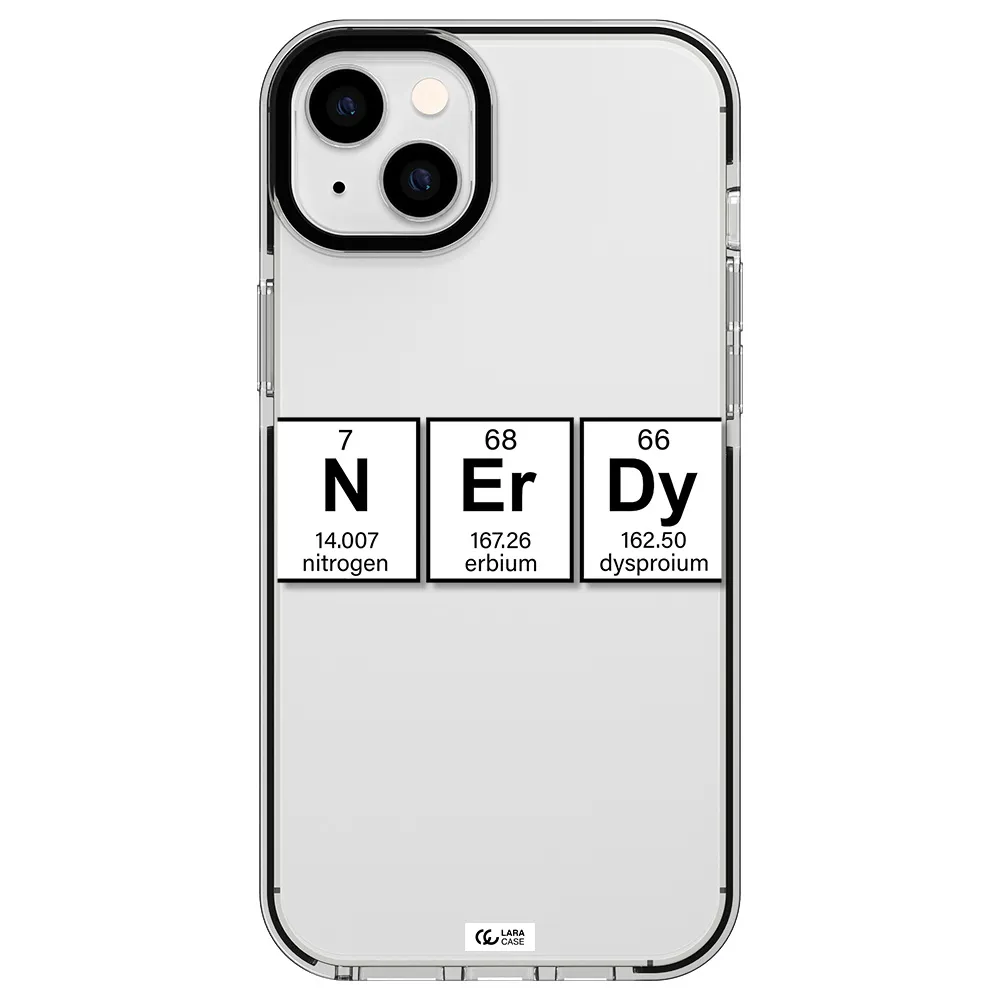 Nerdy Chemical Apple iPhone 14 plus impact black border Case