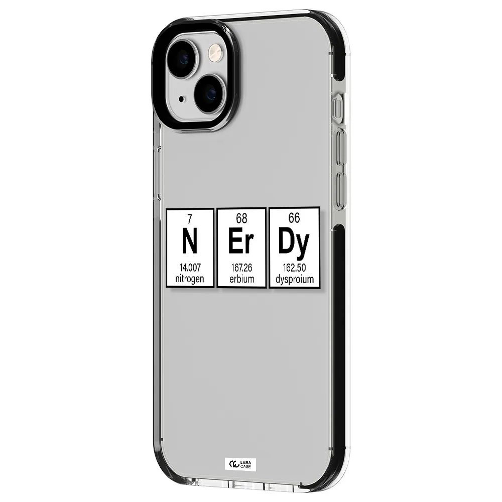 Nerdy Chemical Apple iPhone 14 plus impact black border Case