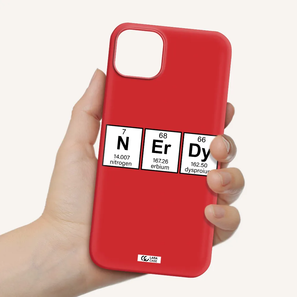 Nerdy Chemical Apple iPhone 14 plus Silicone Imperial Red Case