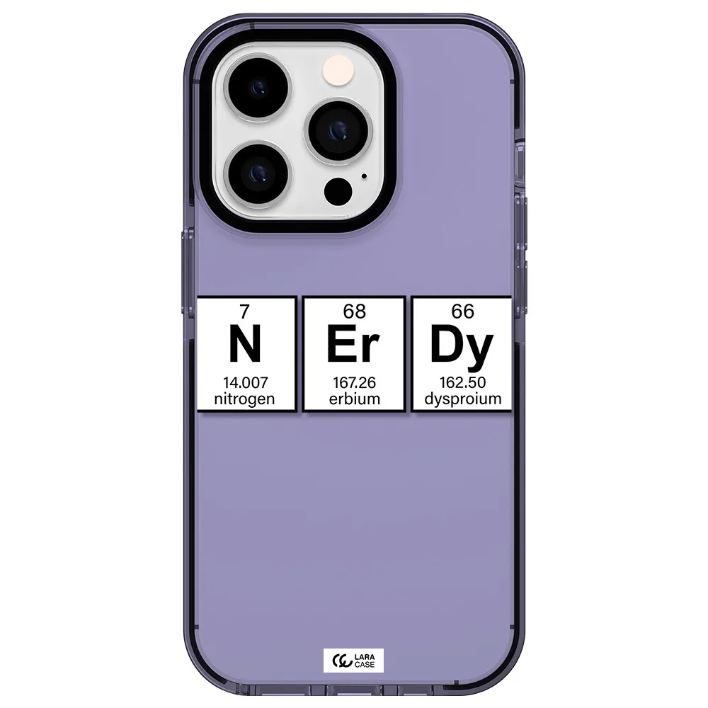 Nerdy Chemical Apple iPhone 14 pro impact Lilac Case