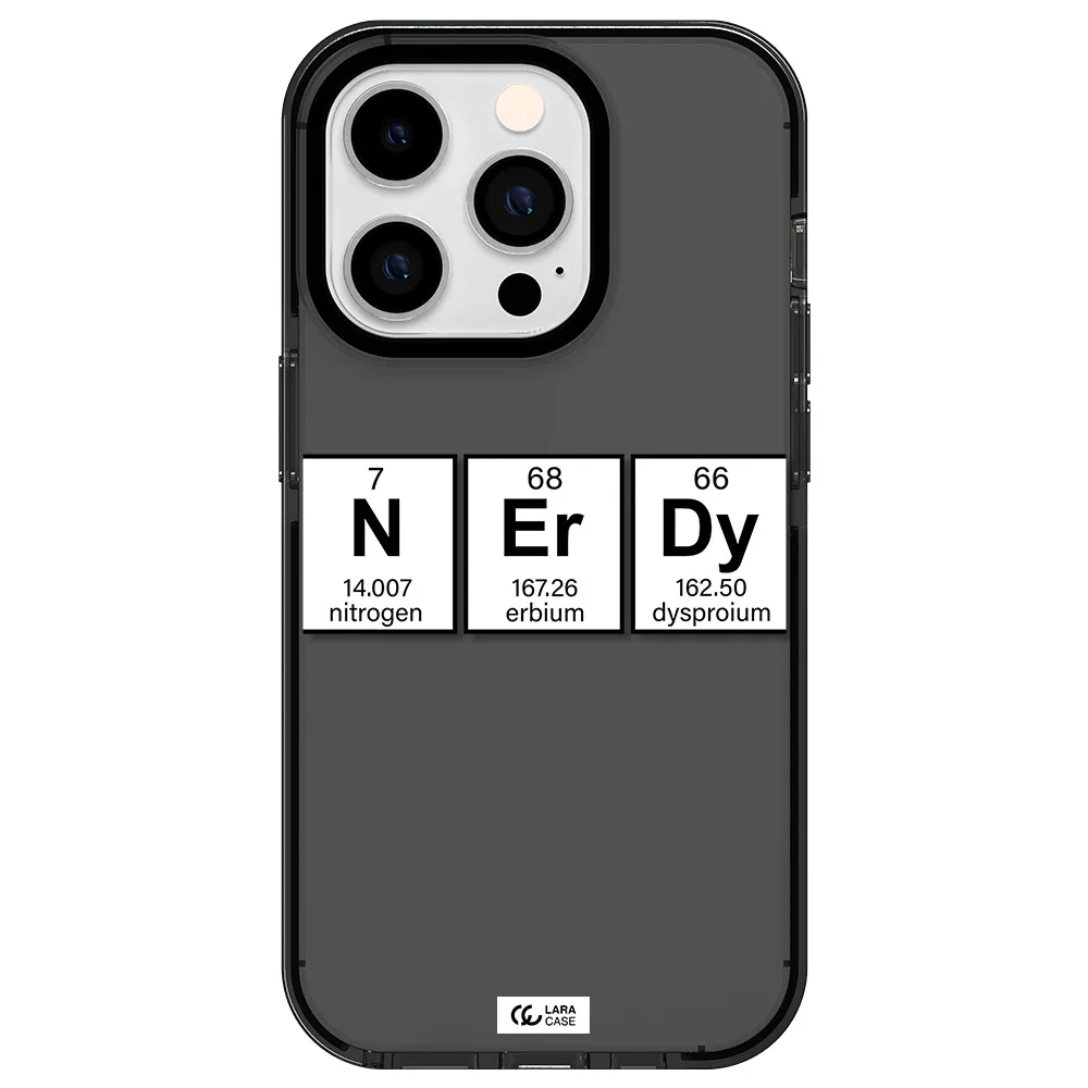 Nerdy Chemical Apple iPhone 14 pro impact Smoke Black Case