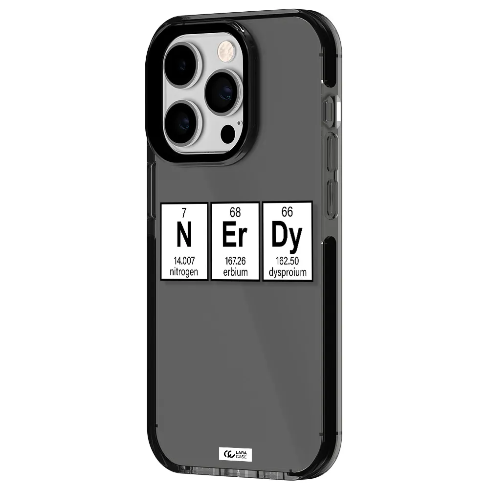 Nerdy Chemical Apple iPhone 14 pro impact Smoke Black Case
