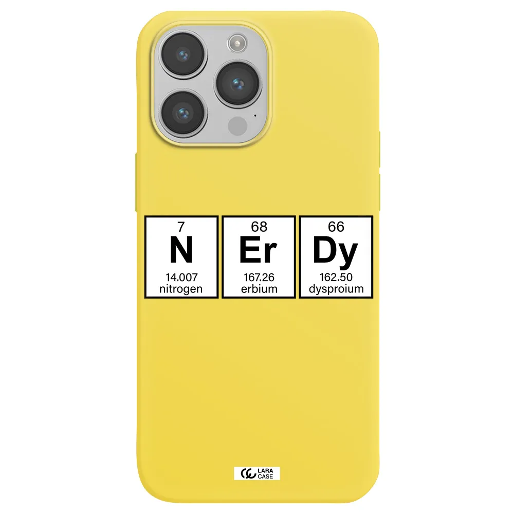 Nerdy Chemical Apple iPhone 14 pro max Silicone canary yellow Case